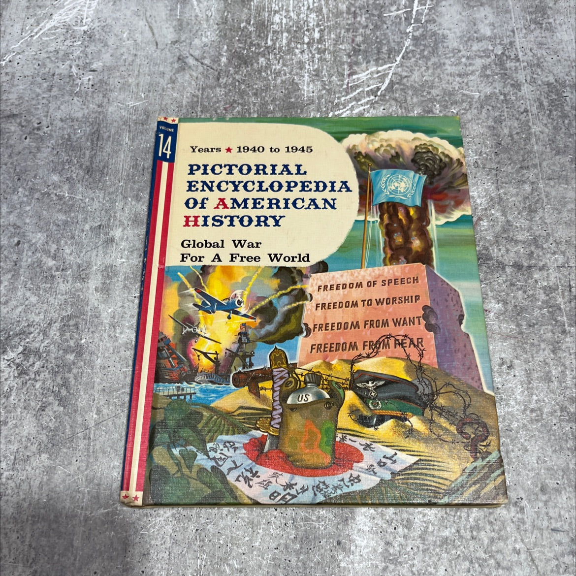 pictorial encyclopedia of american history volume 14 1940 to 1945 global war for a free world book, by unknown, 1945 image 1