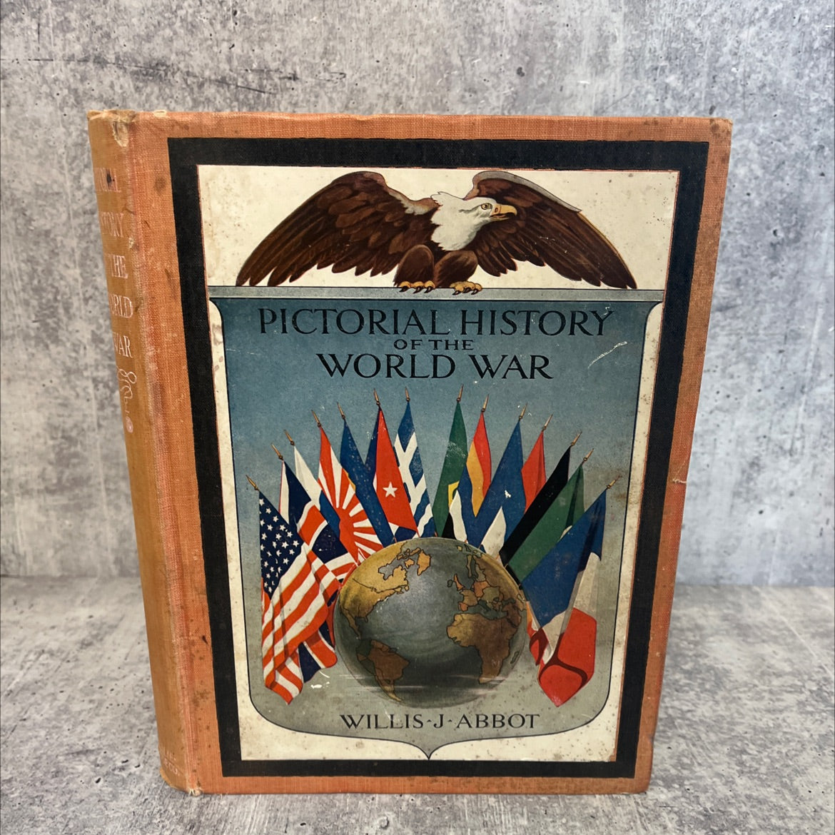 pictorial history of the world war book, by willis j. abbot, 1919 Hardcover, Antique image 1