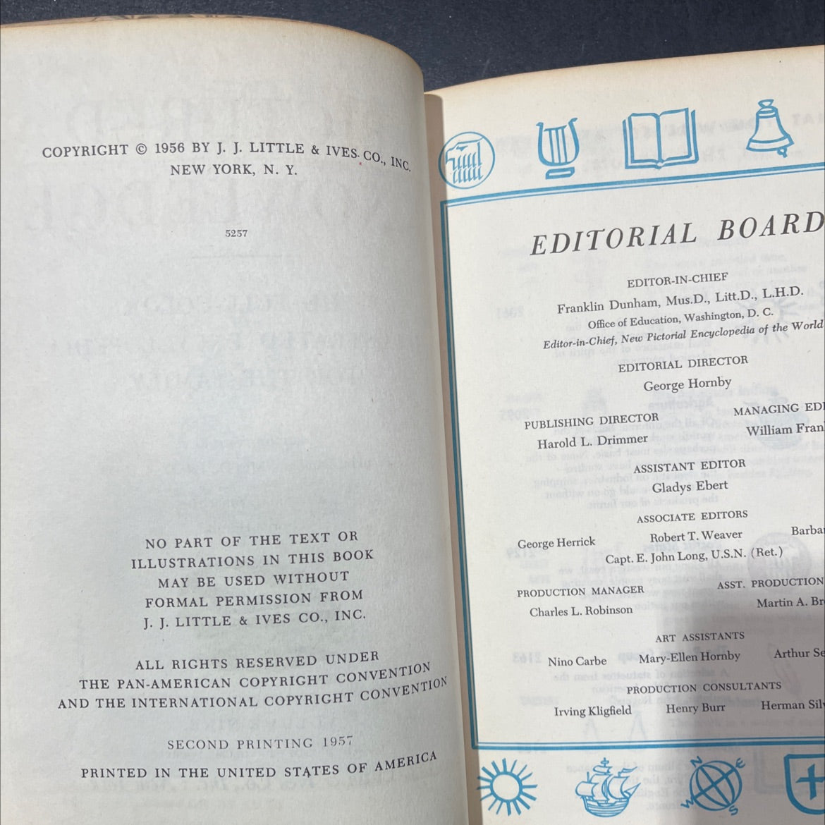 pictured knowledge the full-color illustrated encyclopedia for the family book, by Franklin Dunham, 1957 Hardcover image 3