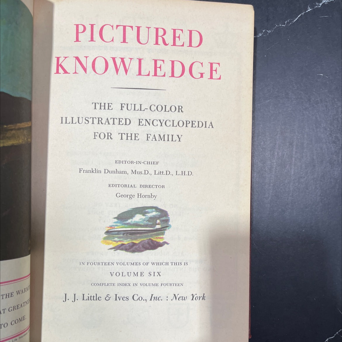pictured knowledge the full-color illustrated encyclopedia for the family book, by Franklin Dunham, 1957 Hardcover image 2