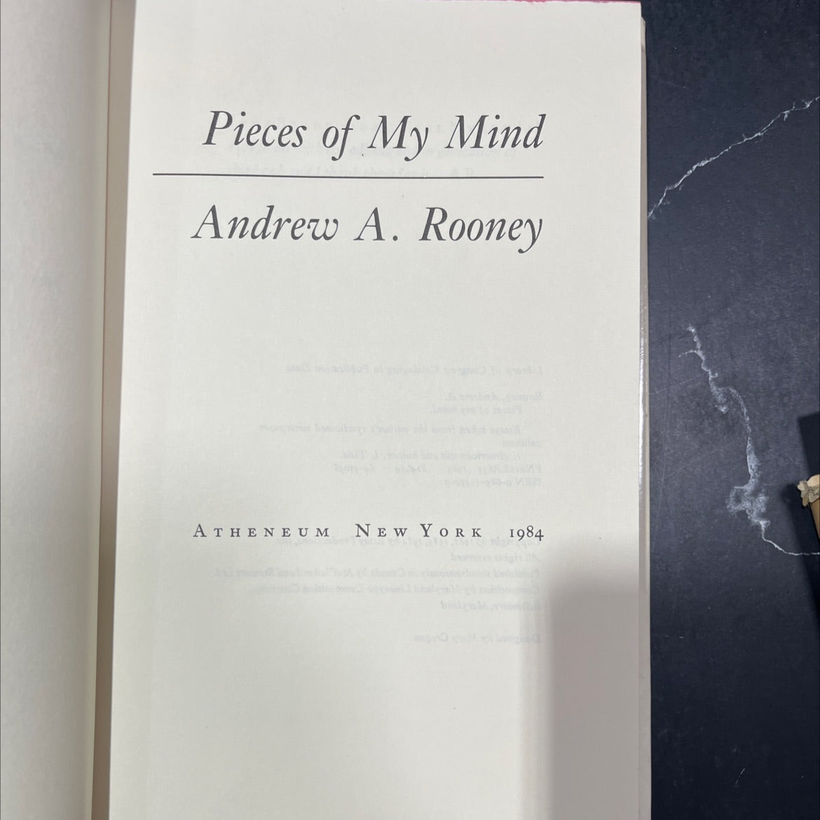 pieces of my mind book, by andrew a. rooney, 1984 Hardcover image 2