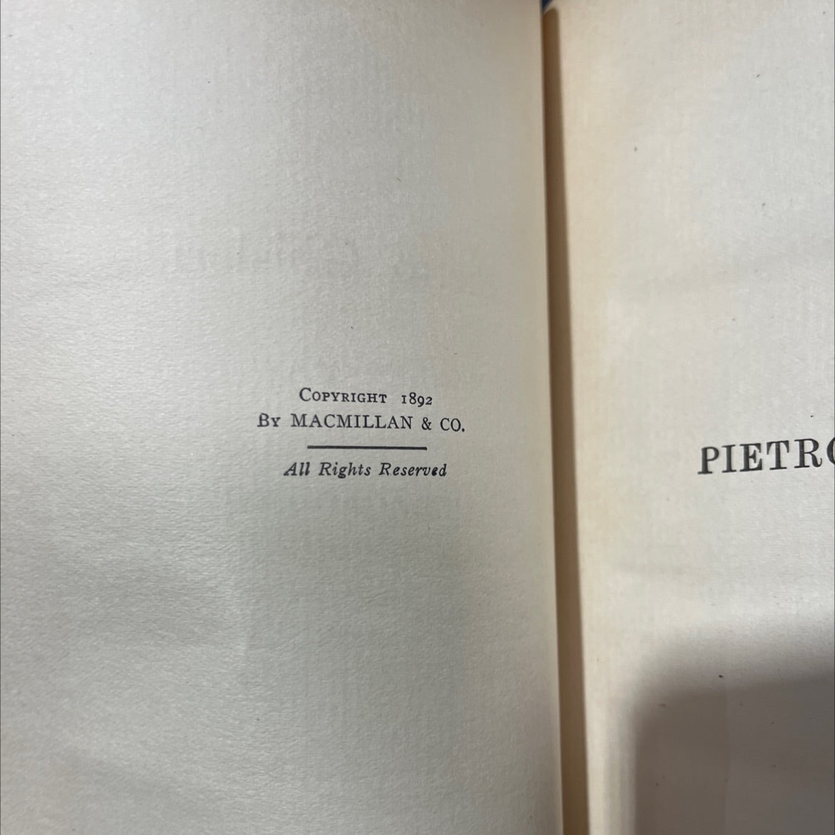 pietro ghisleri book, by f. marion crawford, 1892 Hardcover image 3