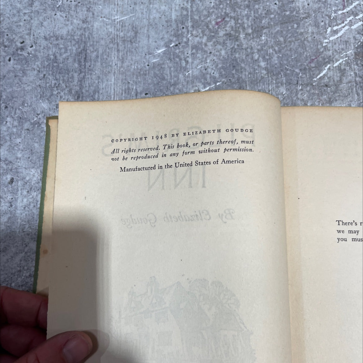 pilgrim's inn book, by elizabeth goudge, 1948 Hardcover image 3