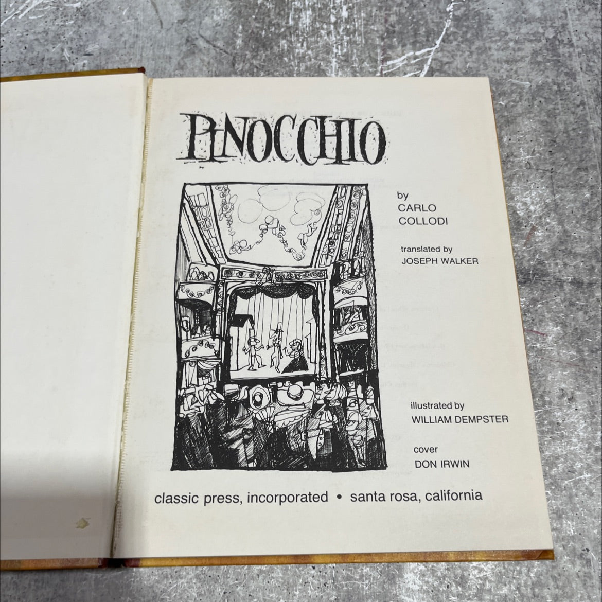 pinocchio book, by carlo collodi, 1968 Hardcover image 2