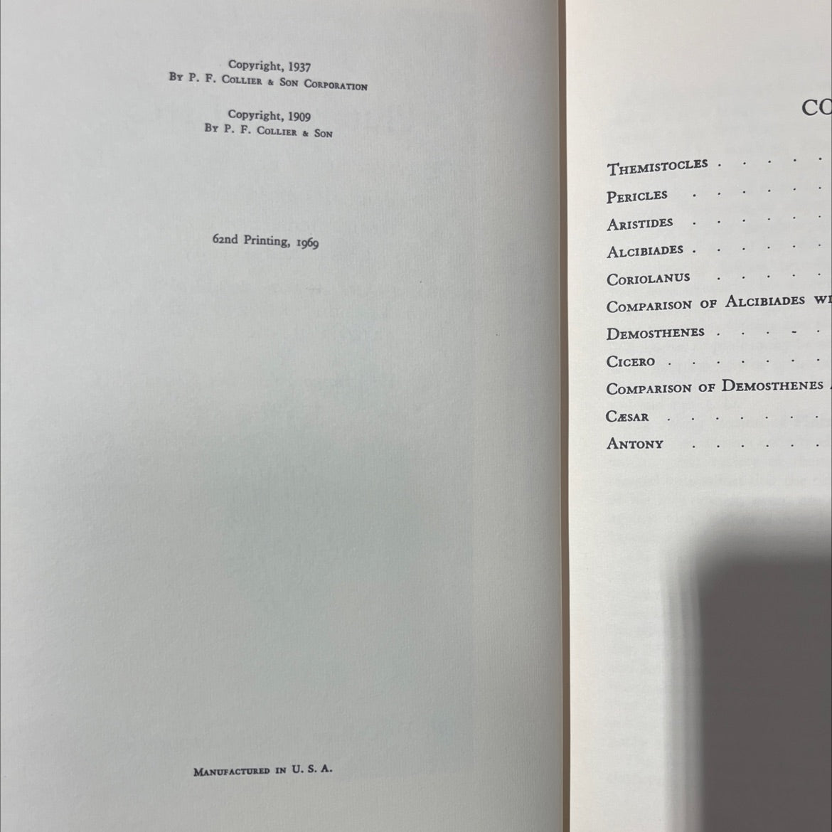 plutarch's lives of themistocles pericles aristides alcibiades and coriolani demosthenes and cicero cæsar and antony image 3