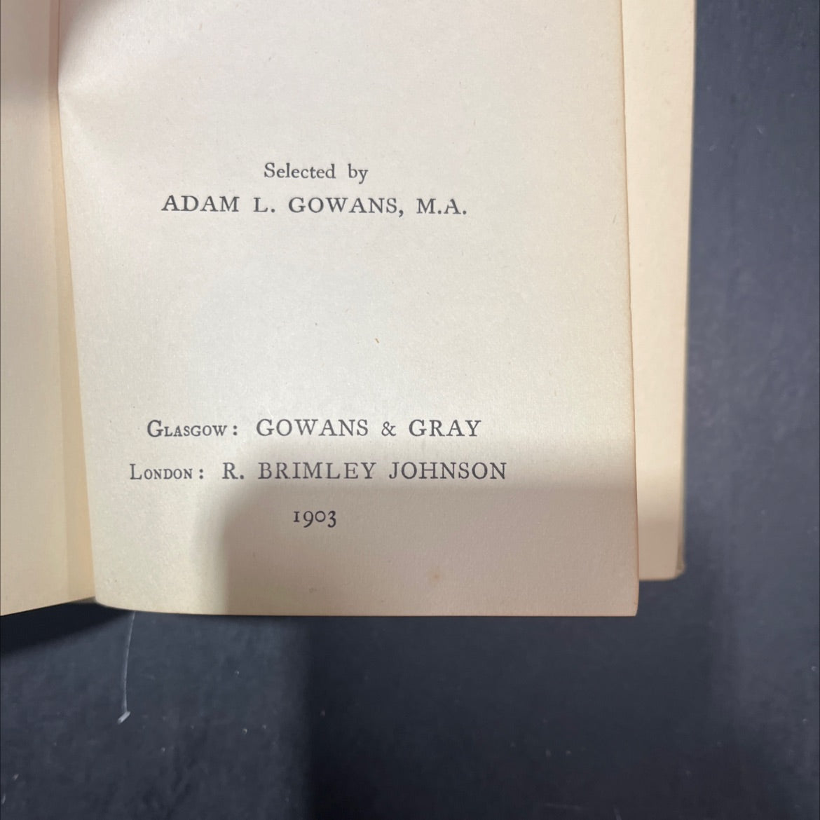 pocket anthologies no.1. the hundred best poems (lyrical) in the english language book, by adam l. gowans, 1903 image 3
