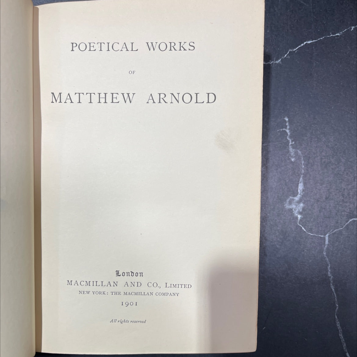 poetical works of matthew arnold book, by matthew arnold, 1901 Hardcover image 2
