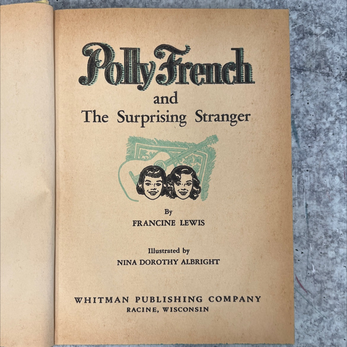 polly french and the surprising stranger book, by francine lewis, 1956 Hardcover, Vintage image 2