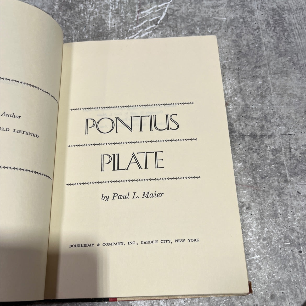 pontius pilate book, by Paul L. Maier, 1968 Hardcover image 2