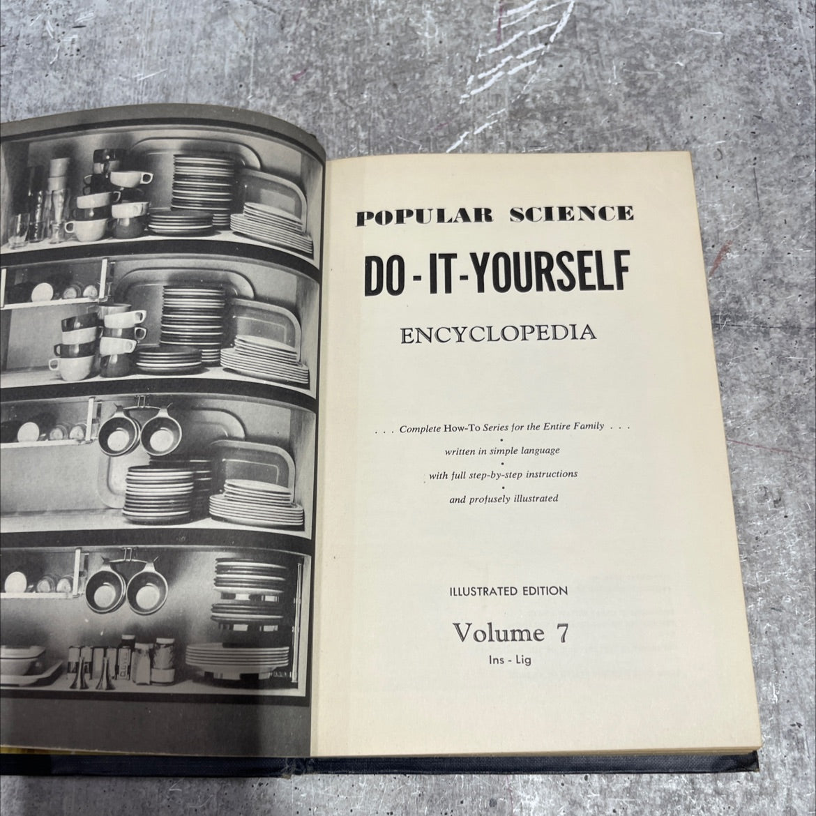 popular science do-it-yourself encyclopedia volume 7 ins-lig book, by unknown, 1956 Hardcover image 2