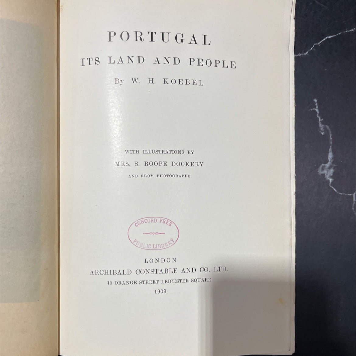 portugal its land and people book, by w. h. koebel, 1909 Hardcover image 2