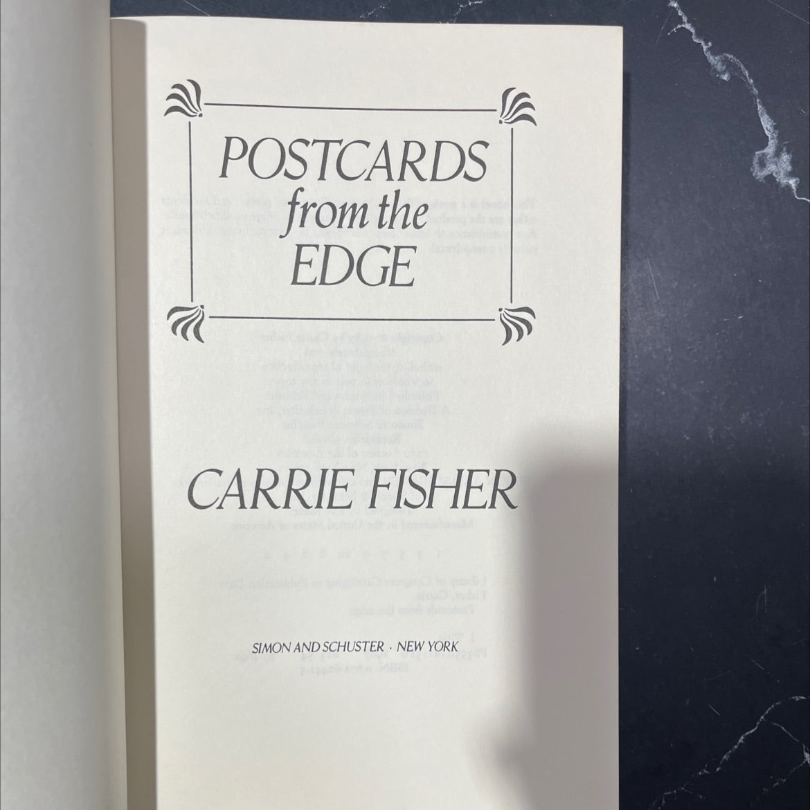 postcards from the edge book, by carrie fisher, 2018 Hardcover image 2