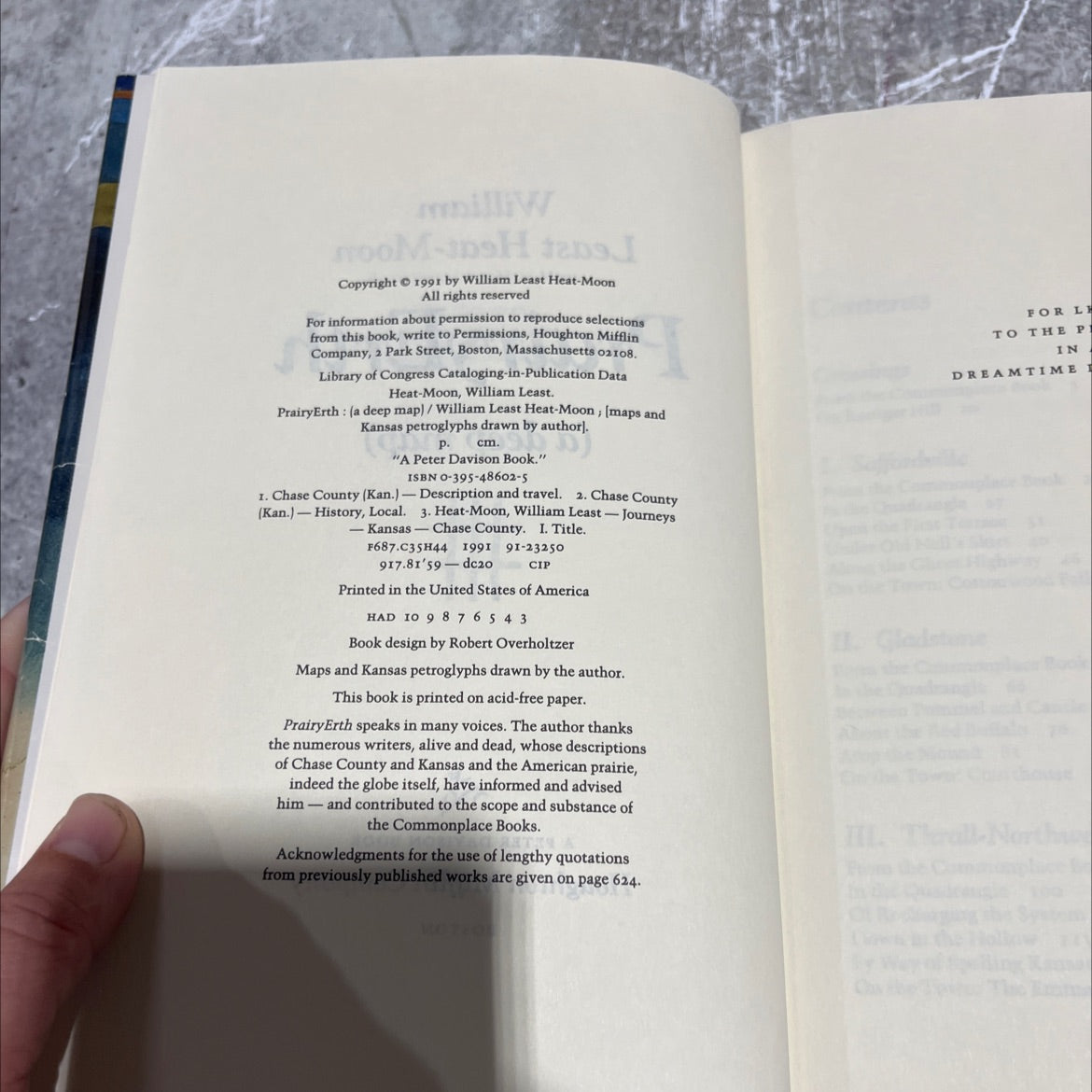 prairy erth (a deep map) book, by william least heat-moon, 1991 Hardcover image 3