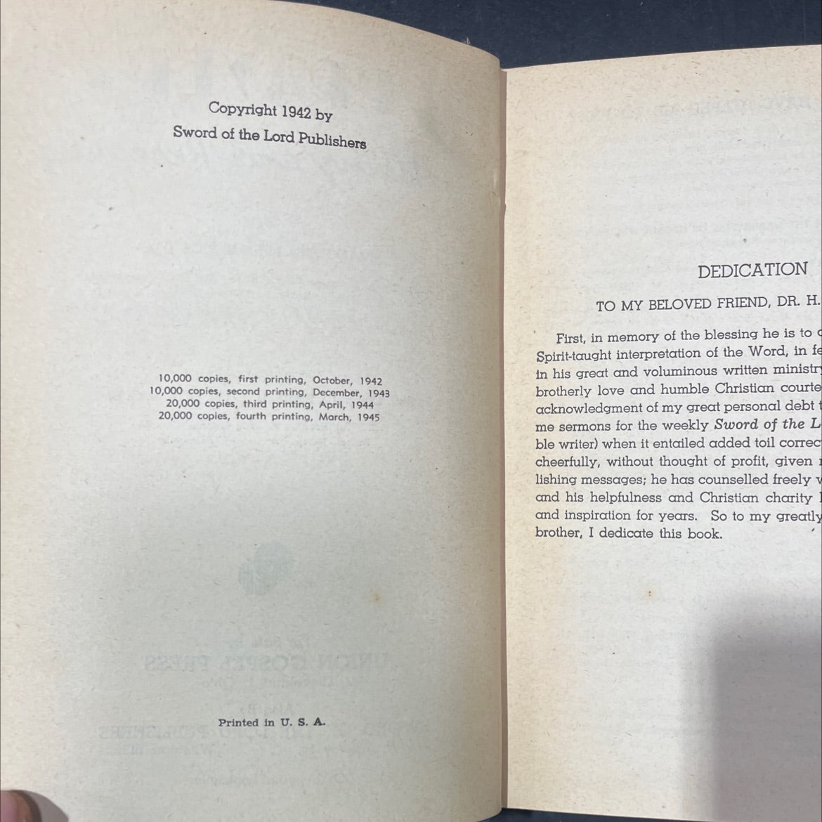 prayer --asking and receiving book, by evangelist john r. rice, d.d., 1945 Hardcover image 3