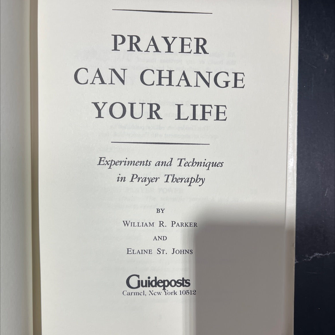 prayer can change your life experiments and techniques in prayer therapy book, by william r. parker and elaine st. image 2