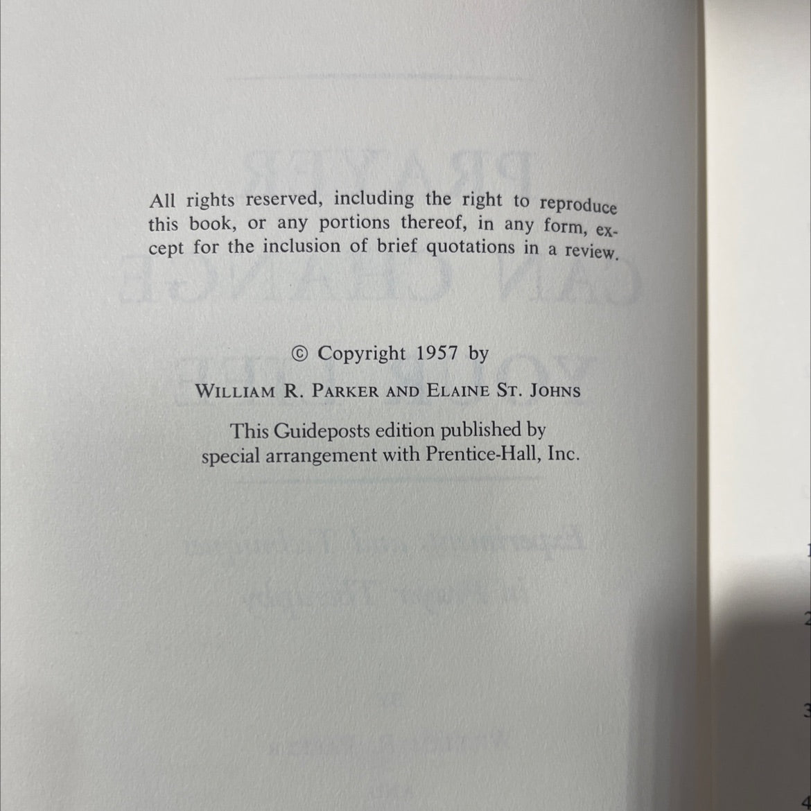prayer can change your life experiments and techniques in prayer therapy book, by william r. parker and elaine st. image 3