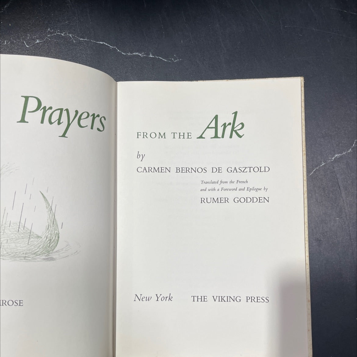 prayers from the ark book, by ark carmen bernos de gastold, 1962 Hardcover image 2