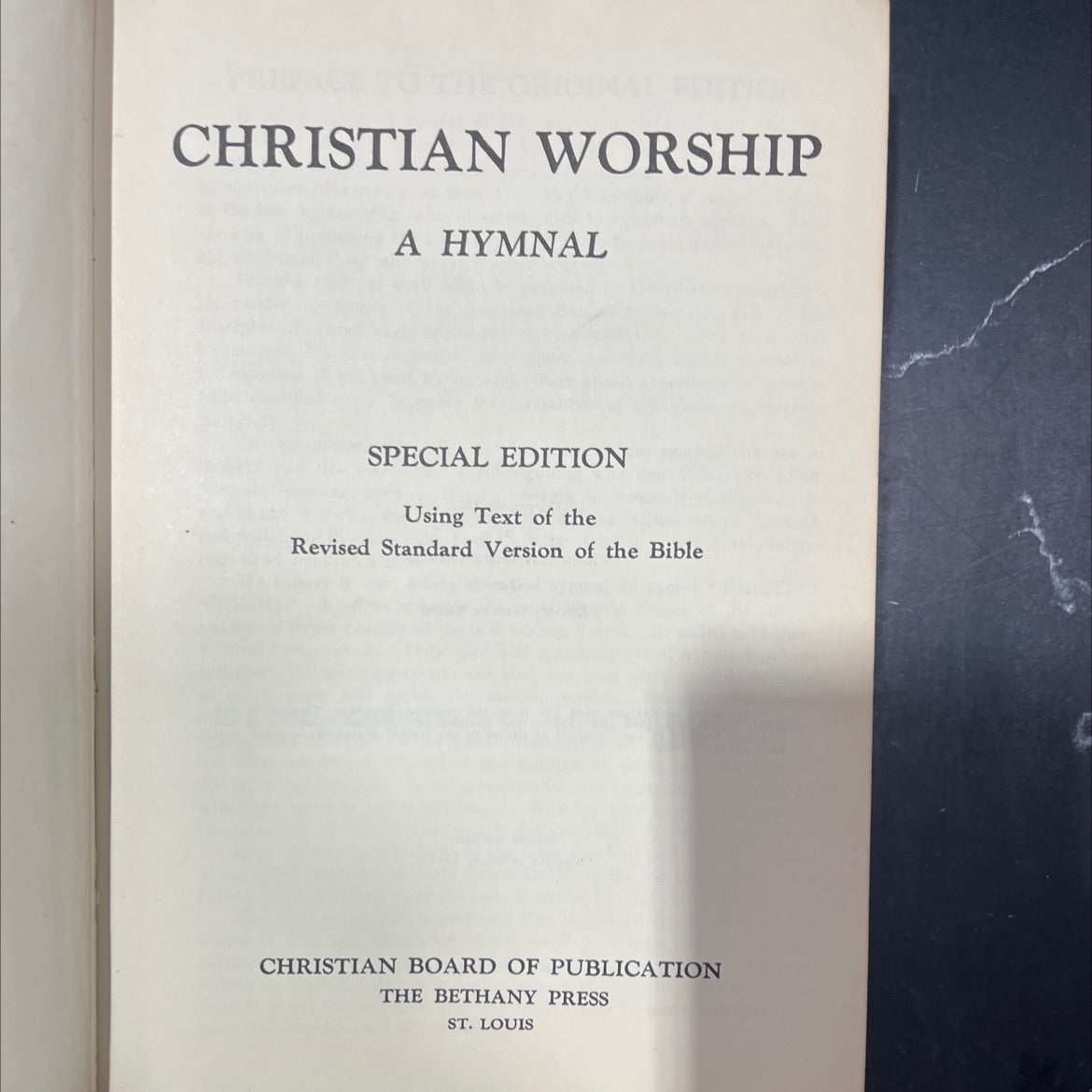 pre christian worship a hymnal special edition book, by wilbur haverfield cramblett, luther wesley smith, 1964 Hardcover image 2