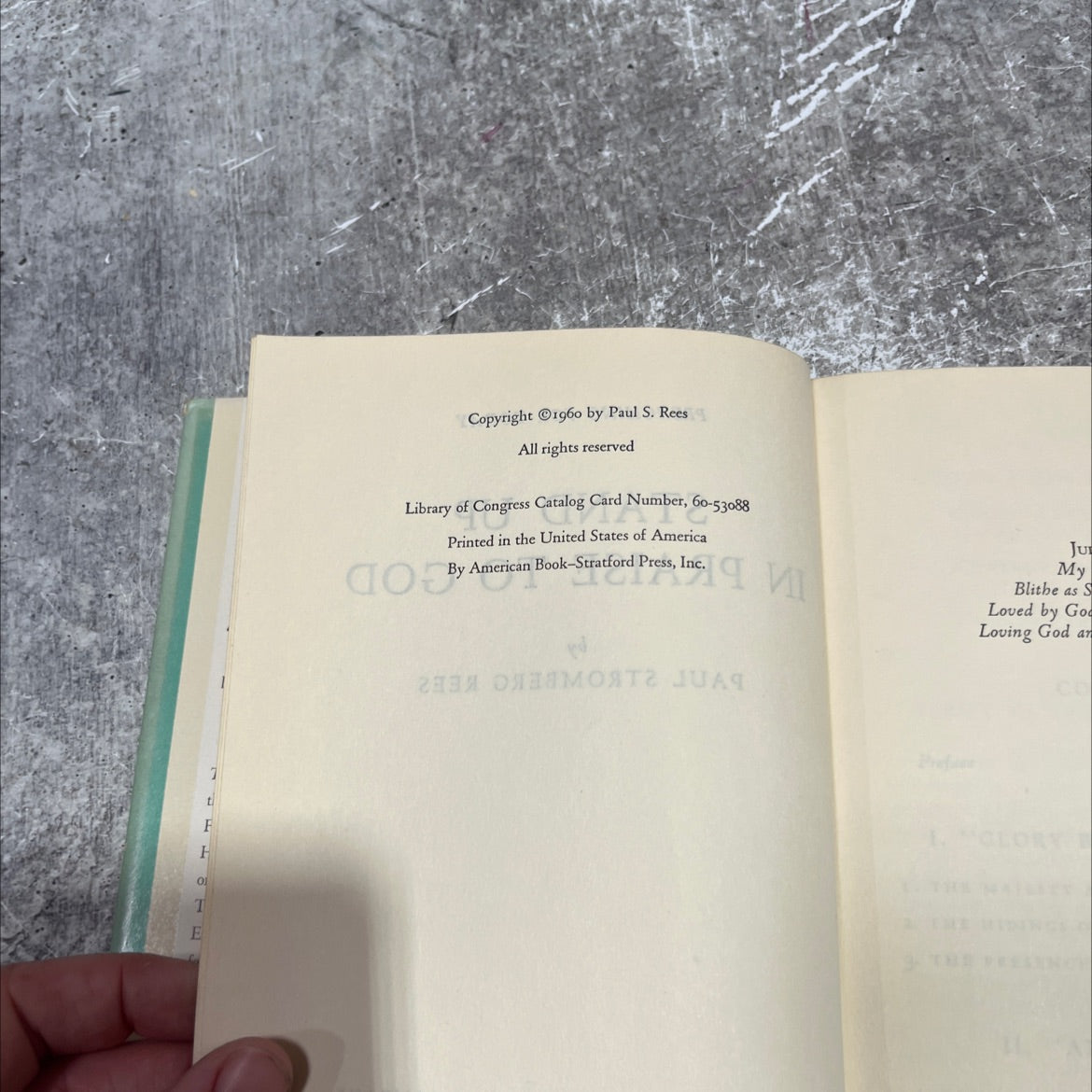 preaching for today stand up in praise to god book, by paul stromberg rees, 1960 Hardcover image 3