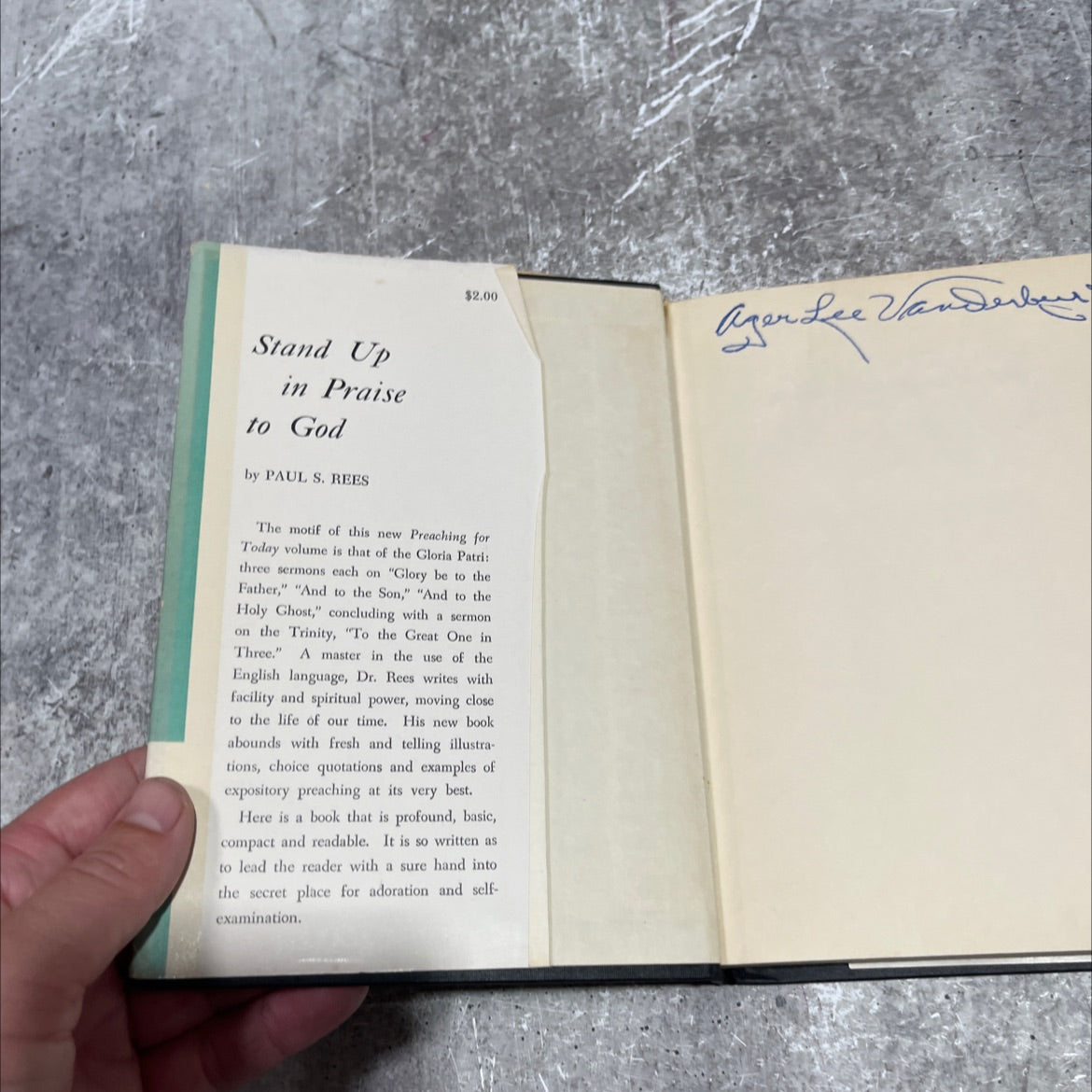 preaching for today stand up in praise to god book, by paul stromberg rees, 1960 Hardcover image 4