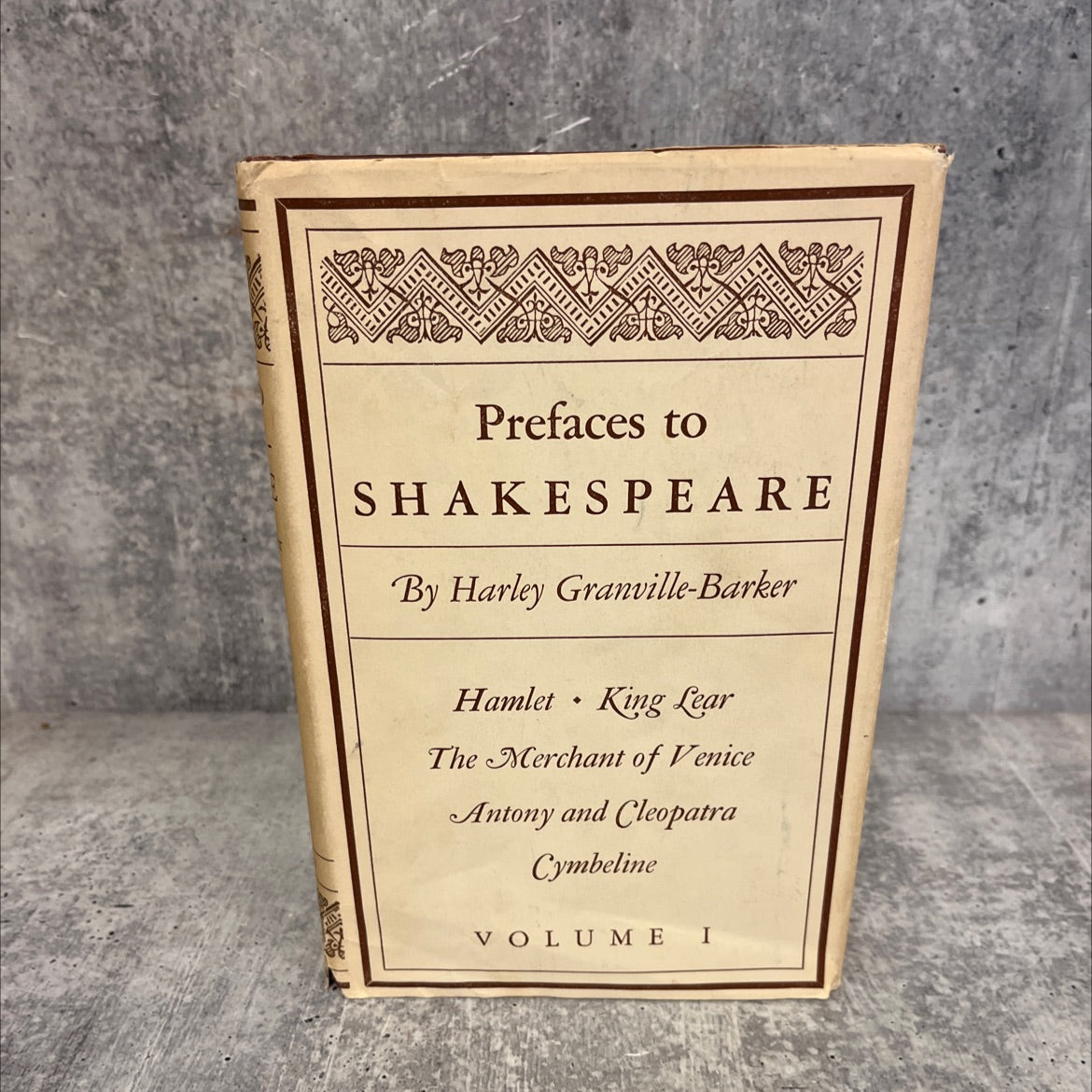 prefaces to shakespeare volume i book, by harley granville-barker, 1959 Hardcover image 1