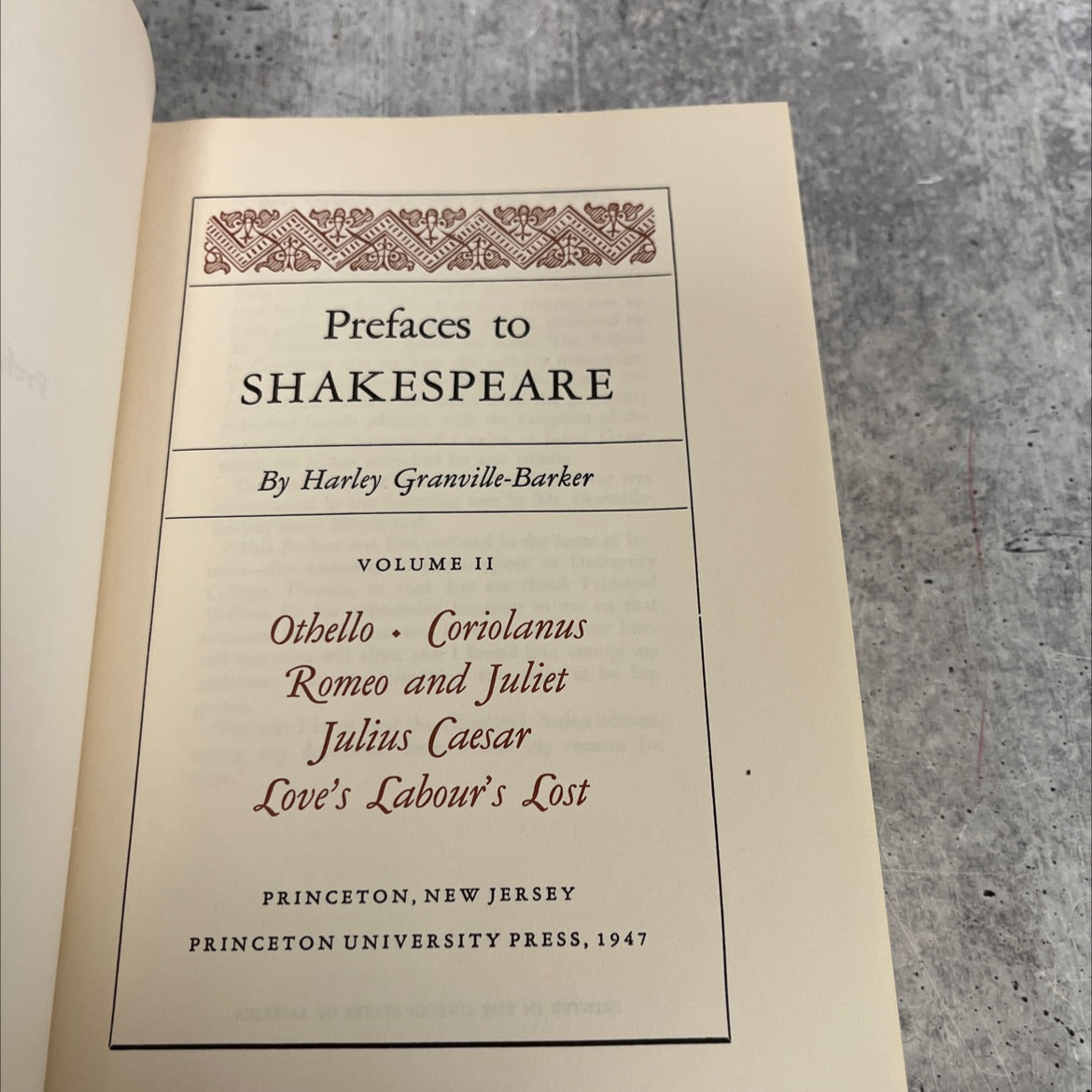 prefaces to shakespeare volume ii othello coriolanus romeo and juliet julius caesar love's labour's lost book, by image 2