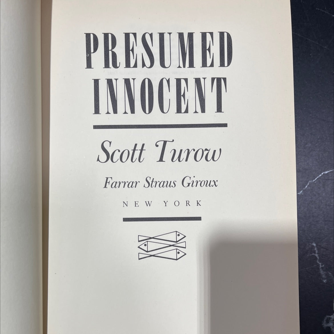 presumed innocent book, by Scott Turow, 1987 Hardcover image 2