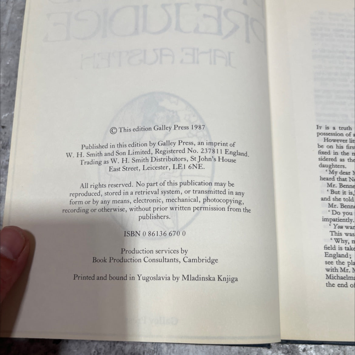 pride and prejudice book, by jane austen, 1987 Hardcover image 3