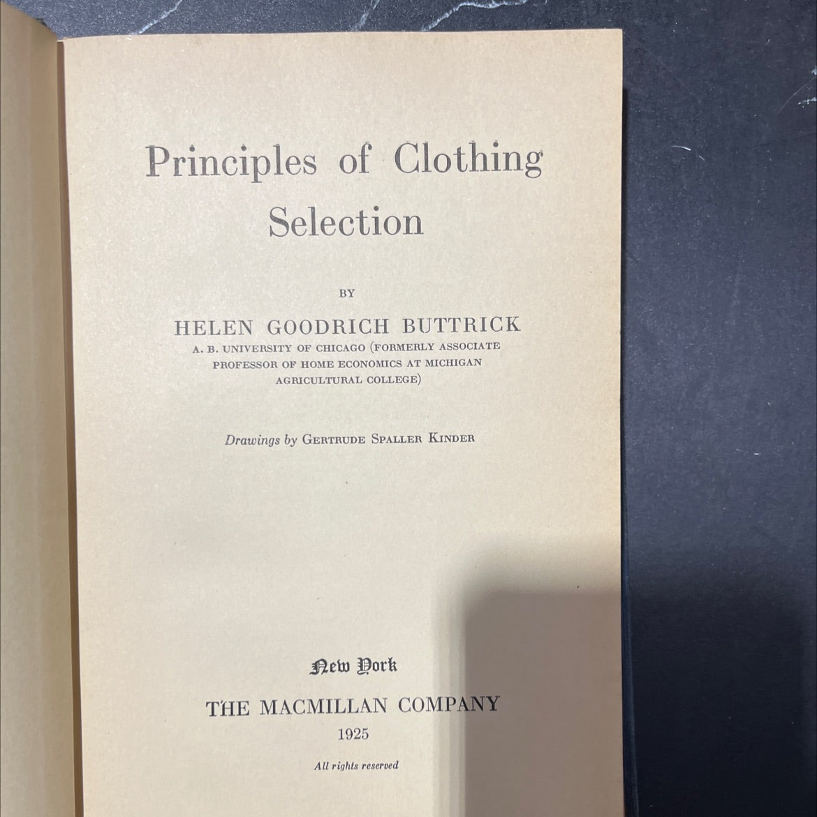 principles of clothing selection book, by helen goodrich buttrick, 1925 Hardcover image 2
