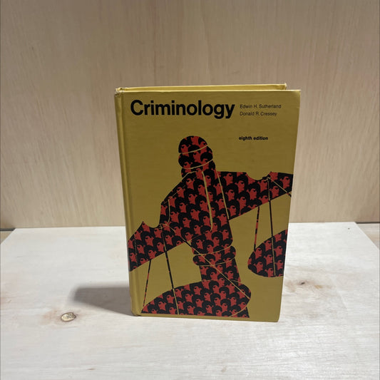 principles of criminology book, by edwin h. sutherland and donald r. cressey, 1970 Hardcover image 1