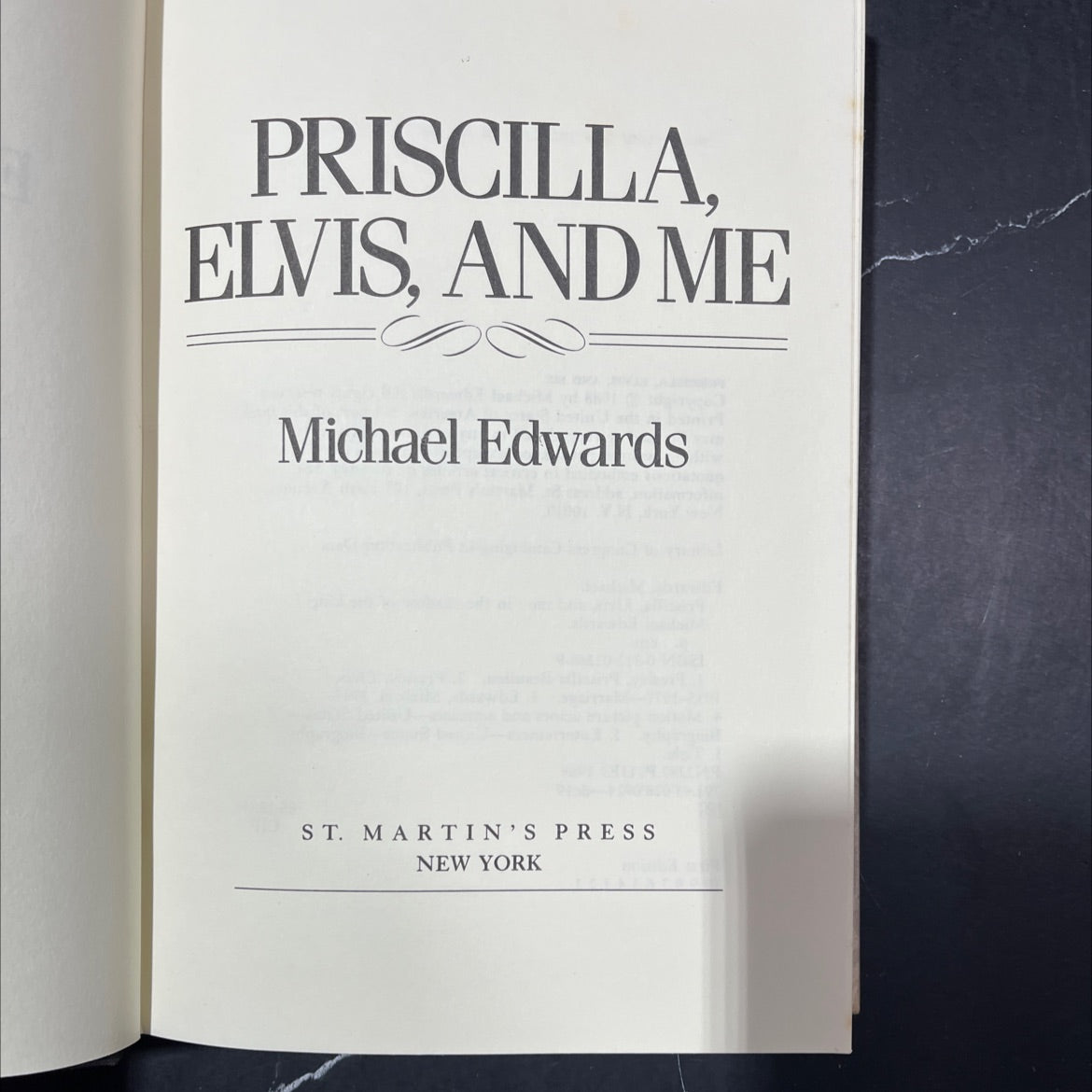 priscilla, elvis, and me book, by michael edwards, 1988 Hardcover image 2