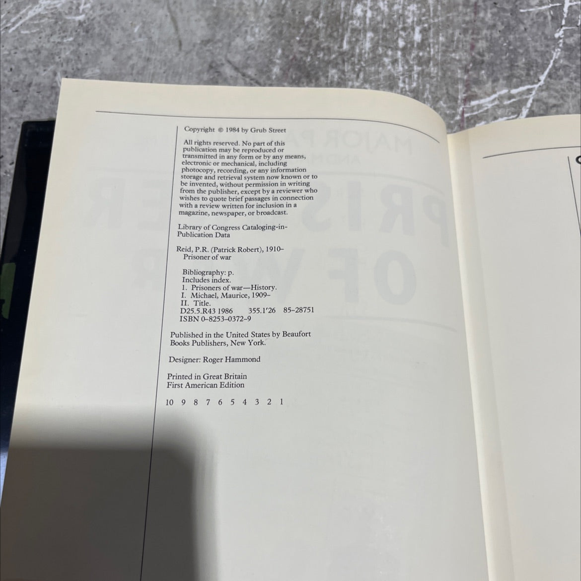 prisoner of war book, by P.R. Reid, Maurice Michael, 1986 Hardcover image 3