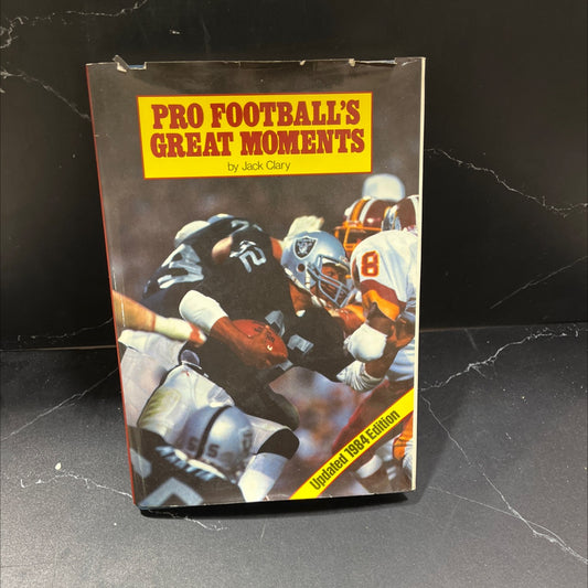 pro football's great moments book, by Jack Clary, 1984 Hardcover, Vintage image 1