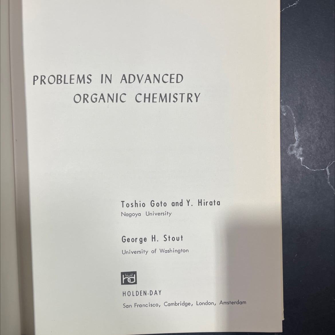 problems in advanced organic chemistry book, by Toshio Goto and Y. Hirata, 1970 Hardcover image 2