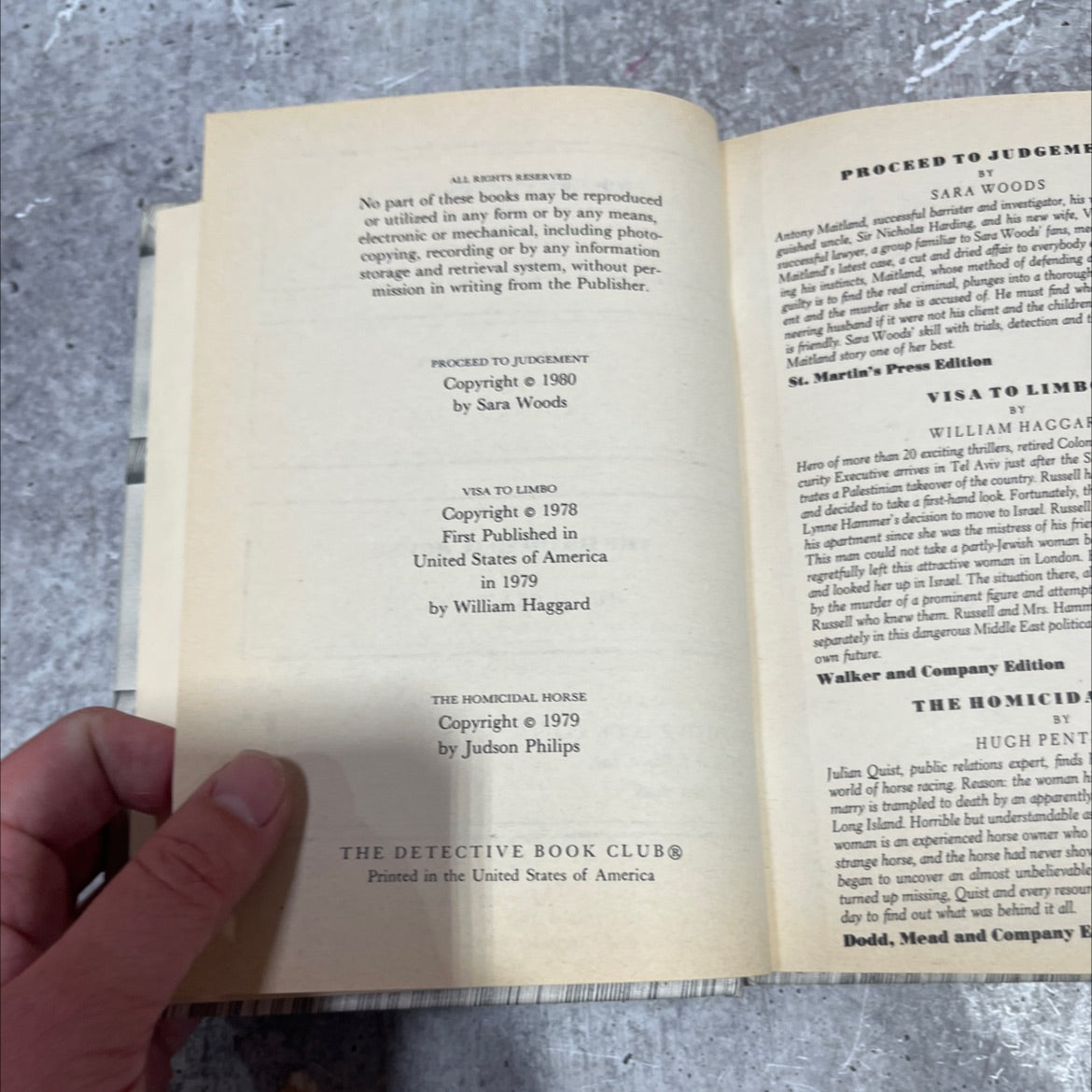 proceed to judgement book, by sara woods, 1980 Hardcover image 3