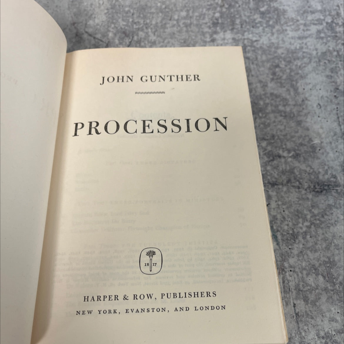 procession book, by john gunther, 1965 Hardcover image 2