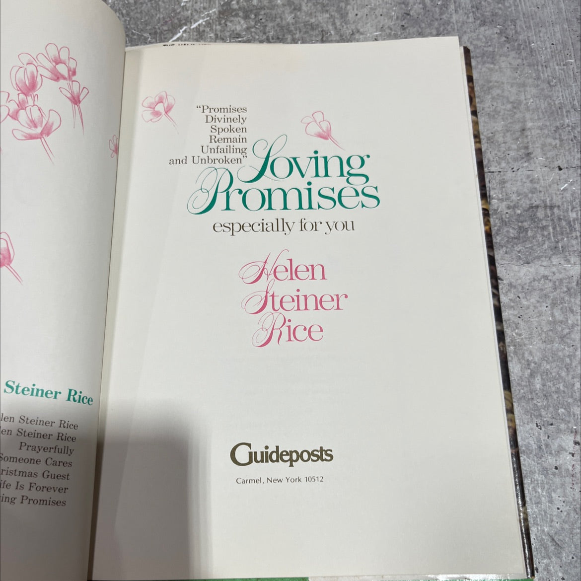promises divinely spoken remain unfailing and unbroken book, by helen steiner rice, 1975 Hardcover image 2