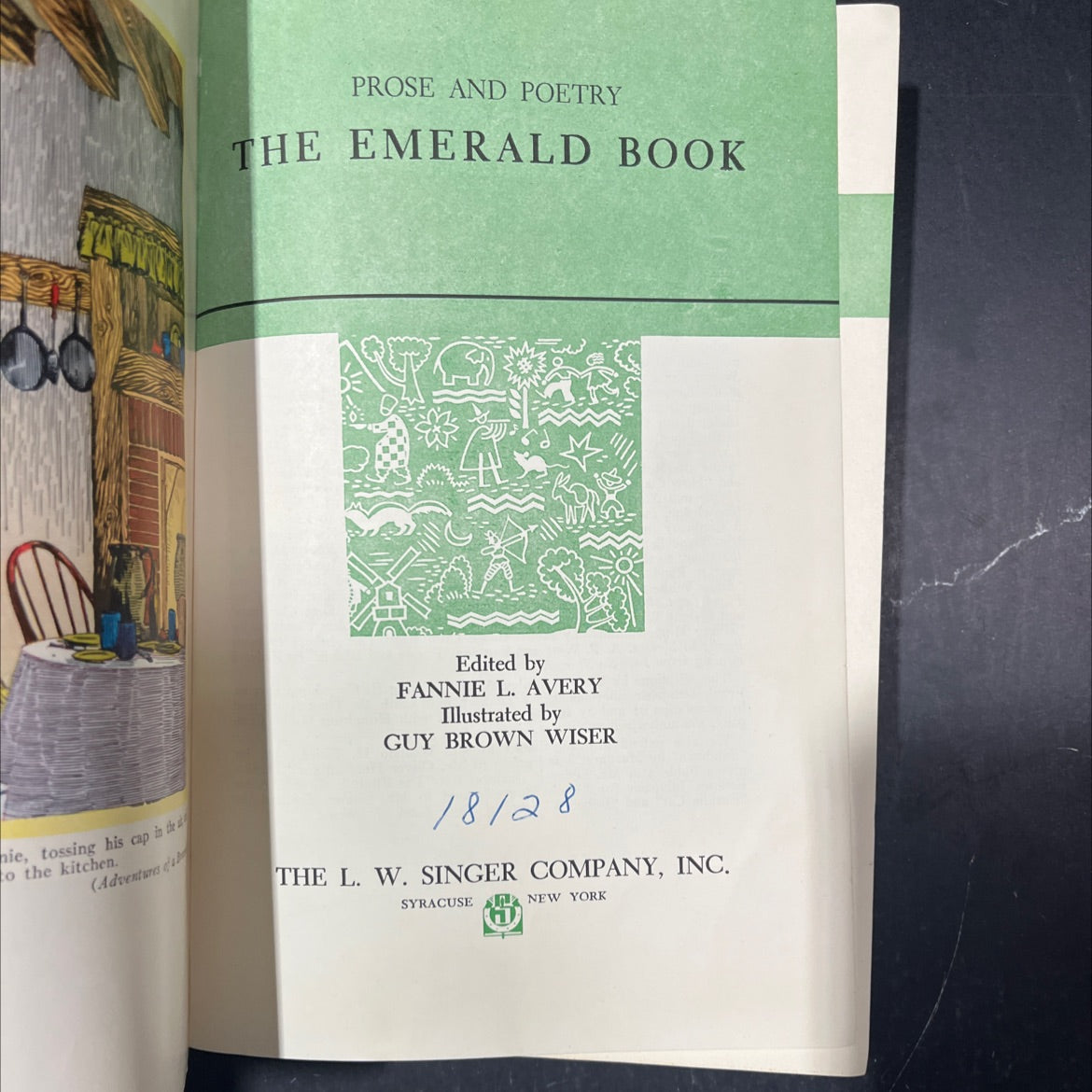 prose and poetry the emerald book book, by fannie l. avery, 1947 Hardcover image 2