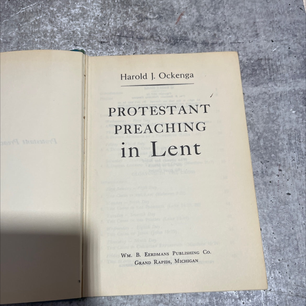 protestant preaching in lent book, by Harold J. Ockenga, 1957 Hardcover image 2