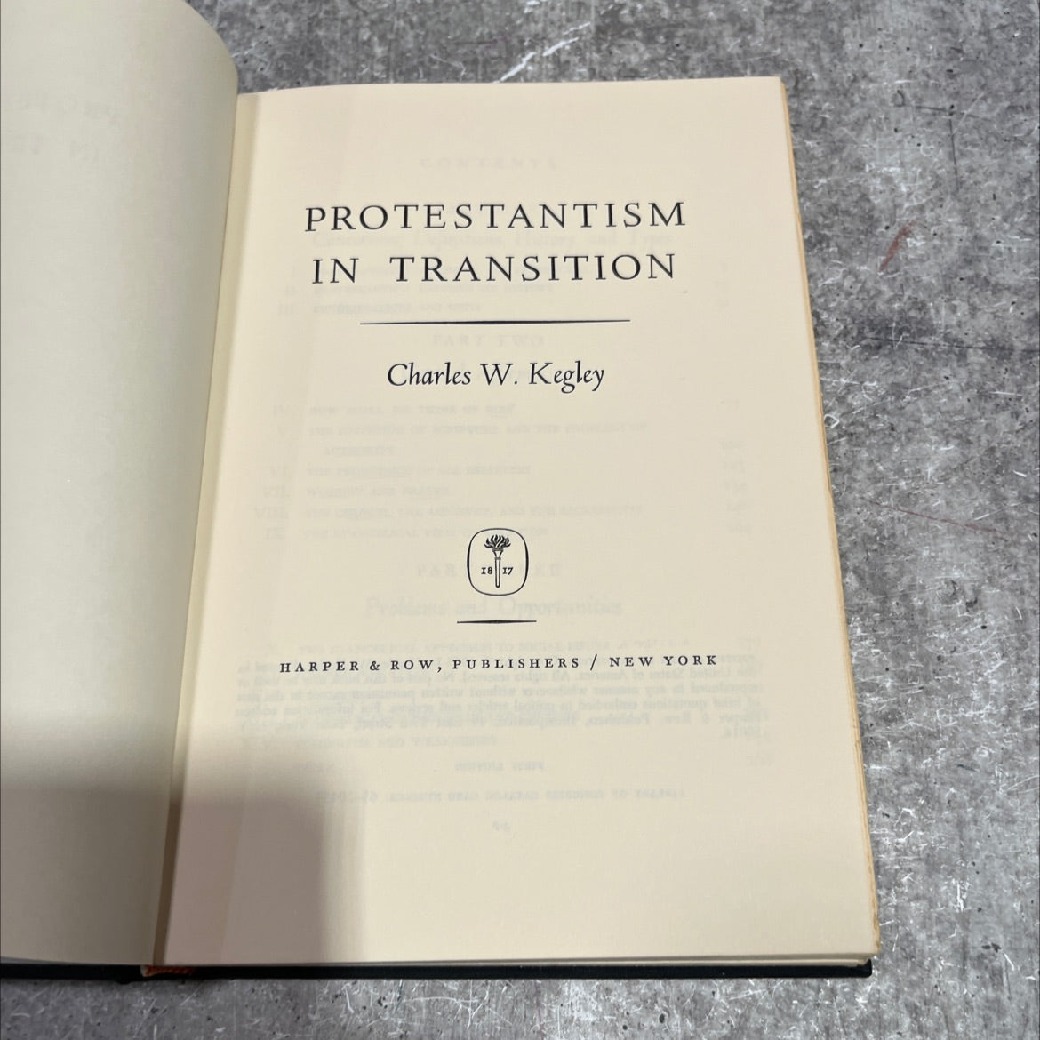 protestantism in transition book, by Charles W. Kegley, 1970 Hardcover image 2