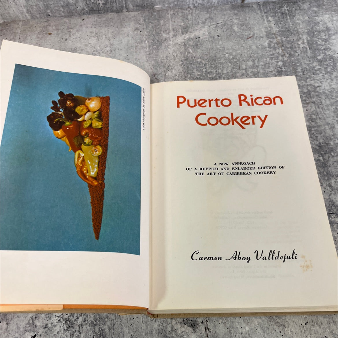 puerto rican cookery book, by carmen aboy valldejuli, 1977 Hardcover image 2
