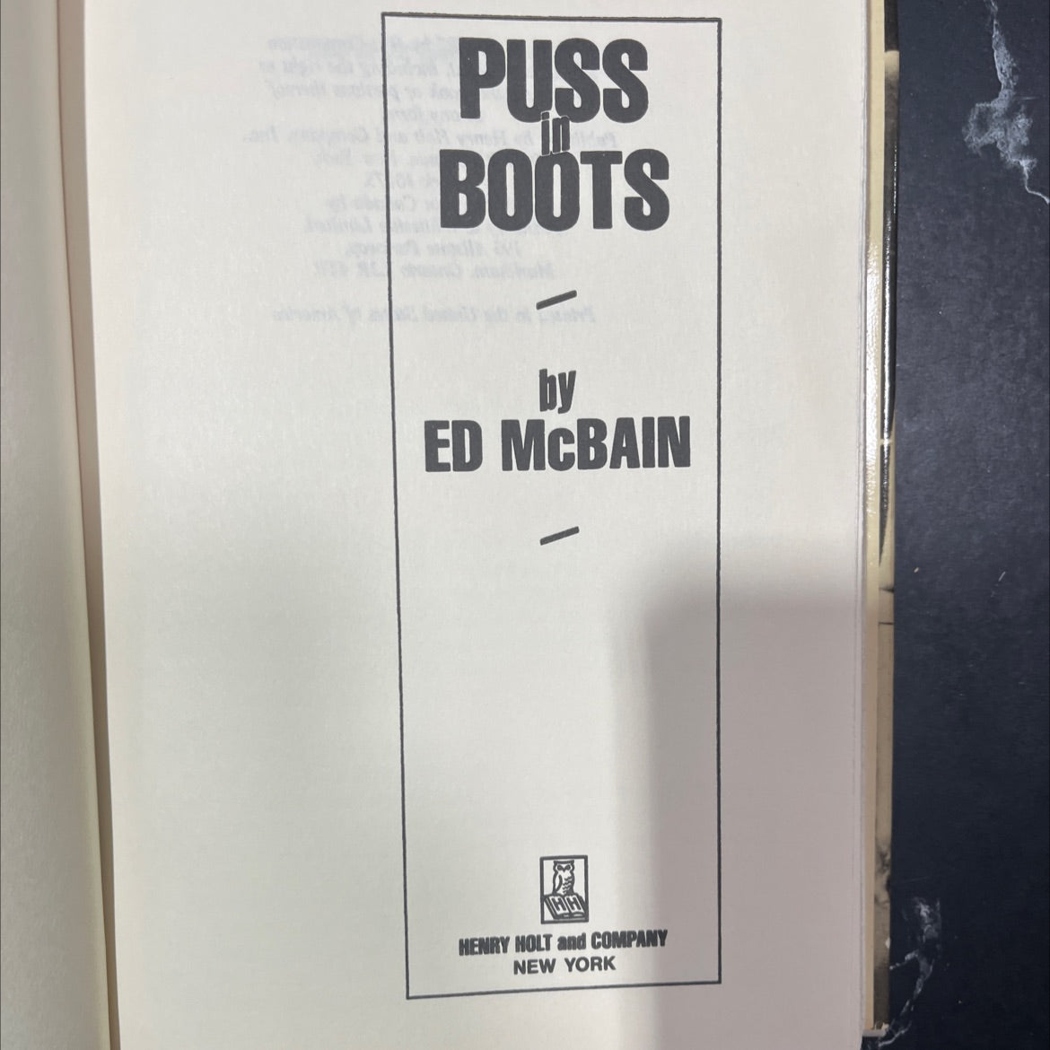 puss boots book, by ed mcbain, 1987 Hardcover image 2