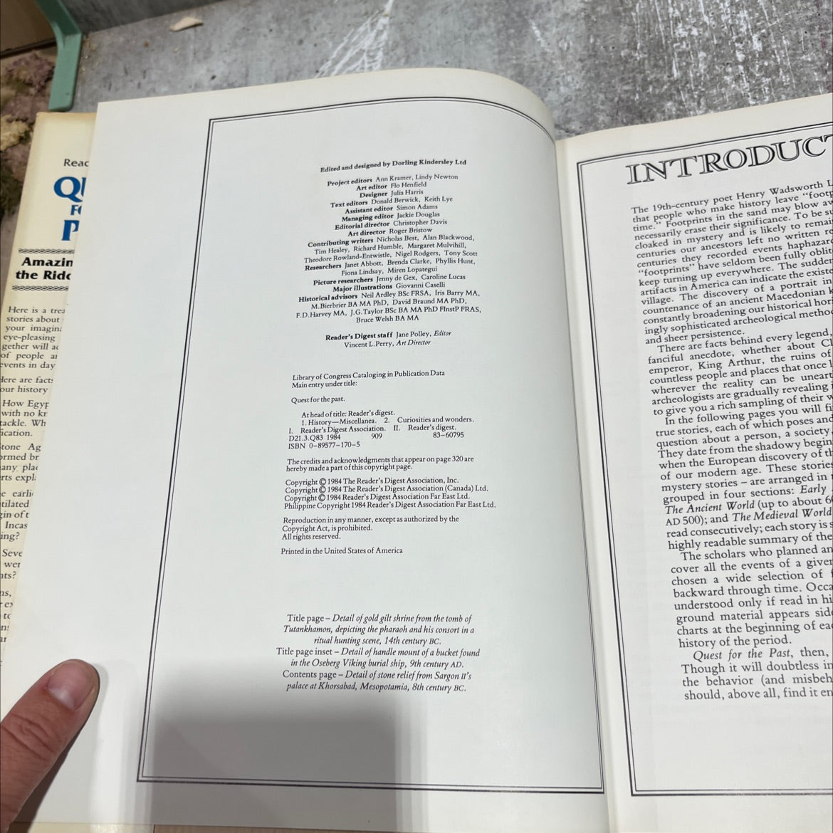 quest for the past book, by Reader's Digest Association, 1984 Hardcover image 3