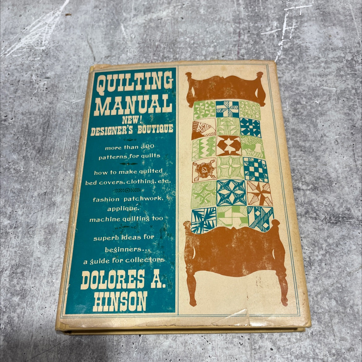 quilting manual designer's boutique book, by dolores a. hinson, 1970 Hardcover image 1