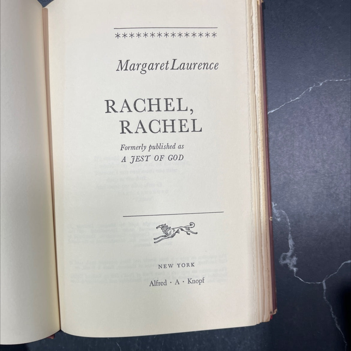 rachel, rachel book, by margaret laurence, 1966 Hardcover image 2
