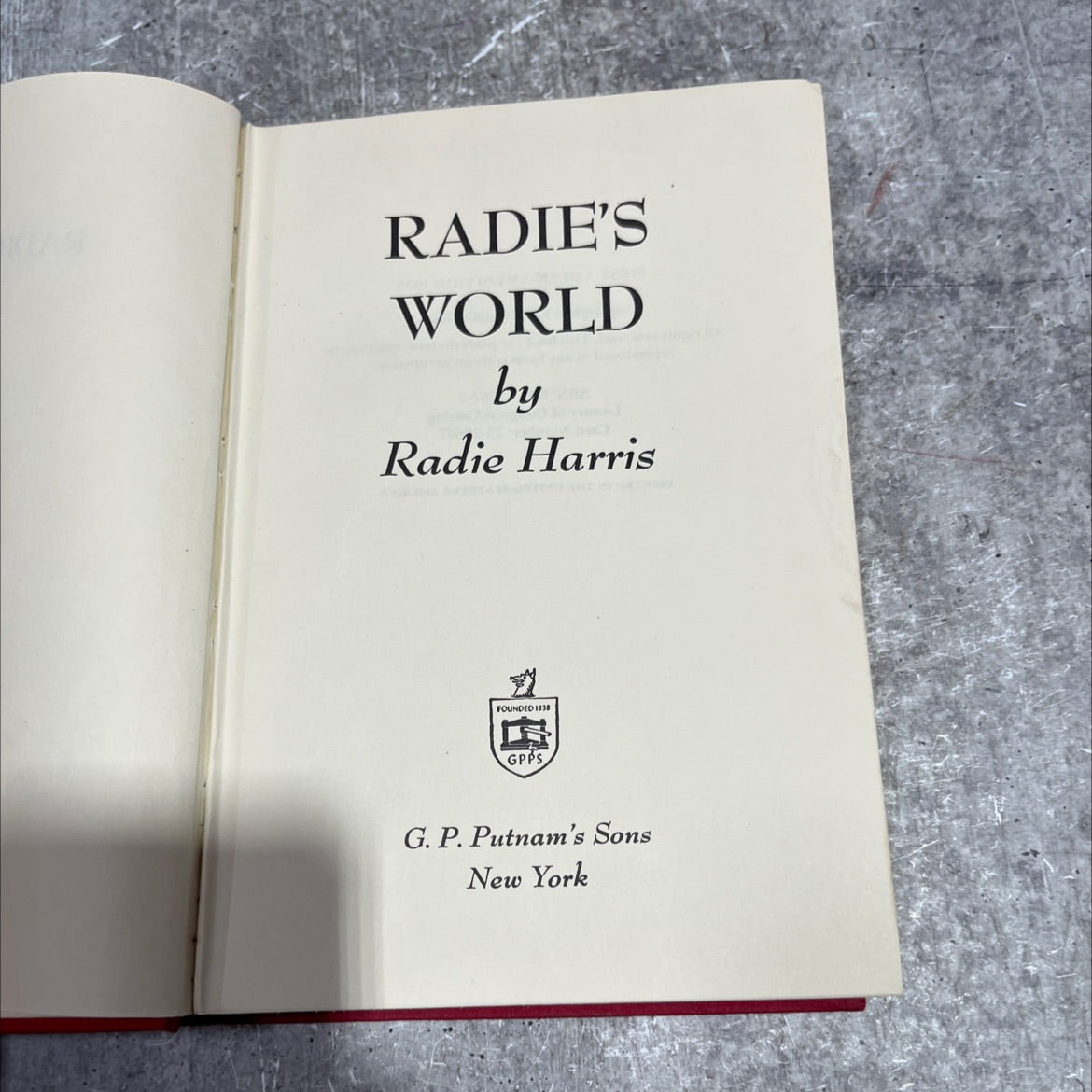 radie's world book, by radie harris, 1975 Hardcover image 2