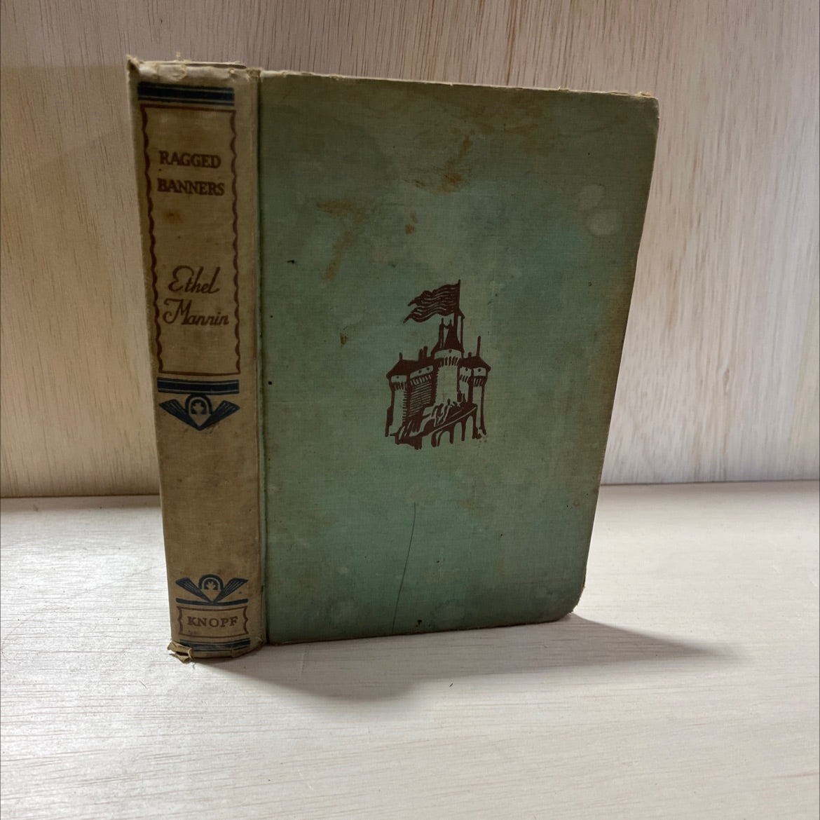 ragged banners book, by ethel mannin, 1931 Hardcover, Antique, Heavily Used image 1