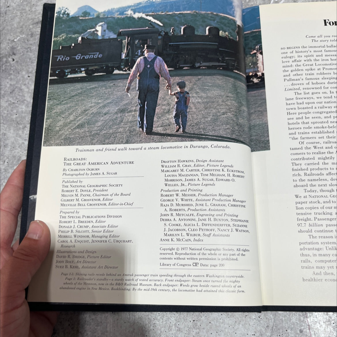 railroads: the great american adventure book, by charlton ogburn, 1977 Hardcover image 3