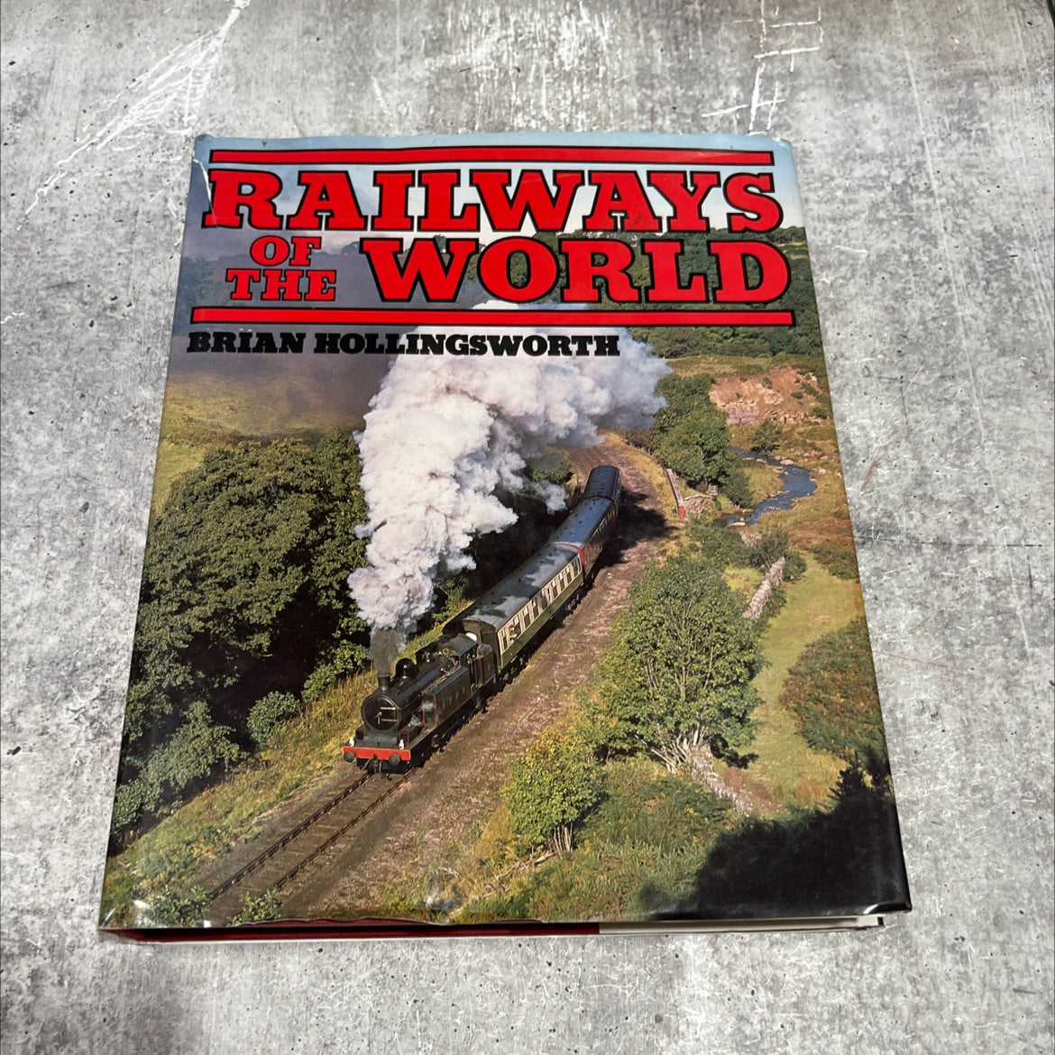 railways of world book, by brian hollin, 1979 Hardcover image 1