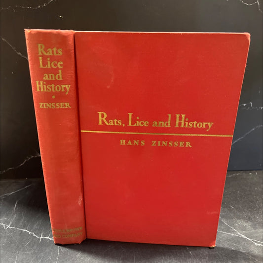 rats, lice and history being a study in biography book, by hans zinssser, 1935 Hardcover image 1
